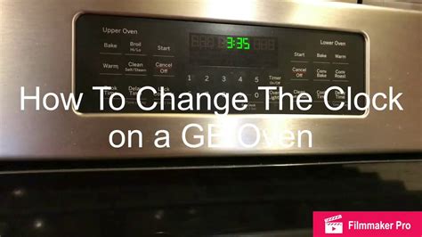 how to set time on gas range